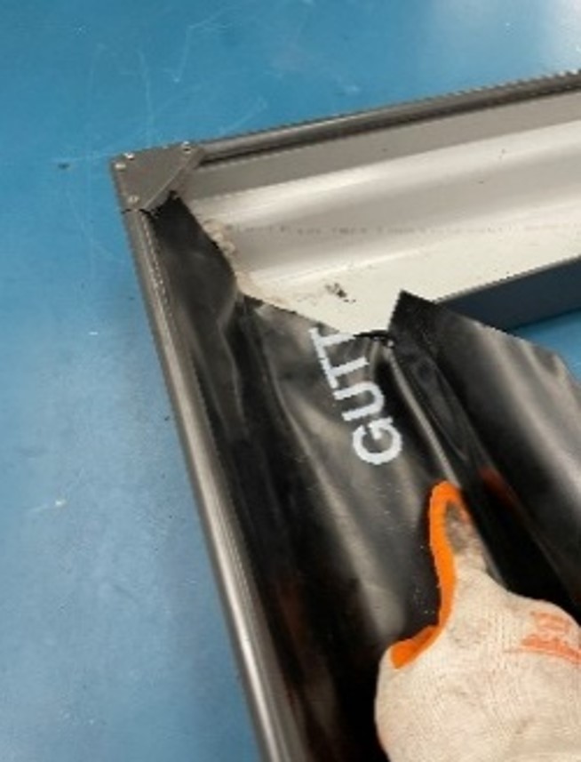 Precut liner corner 2